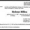 Billes Helene 1907-1997 Todesanzeige